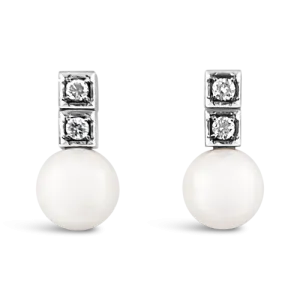 Diamond & Pearl Earrings