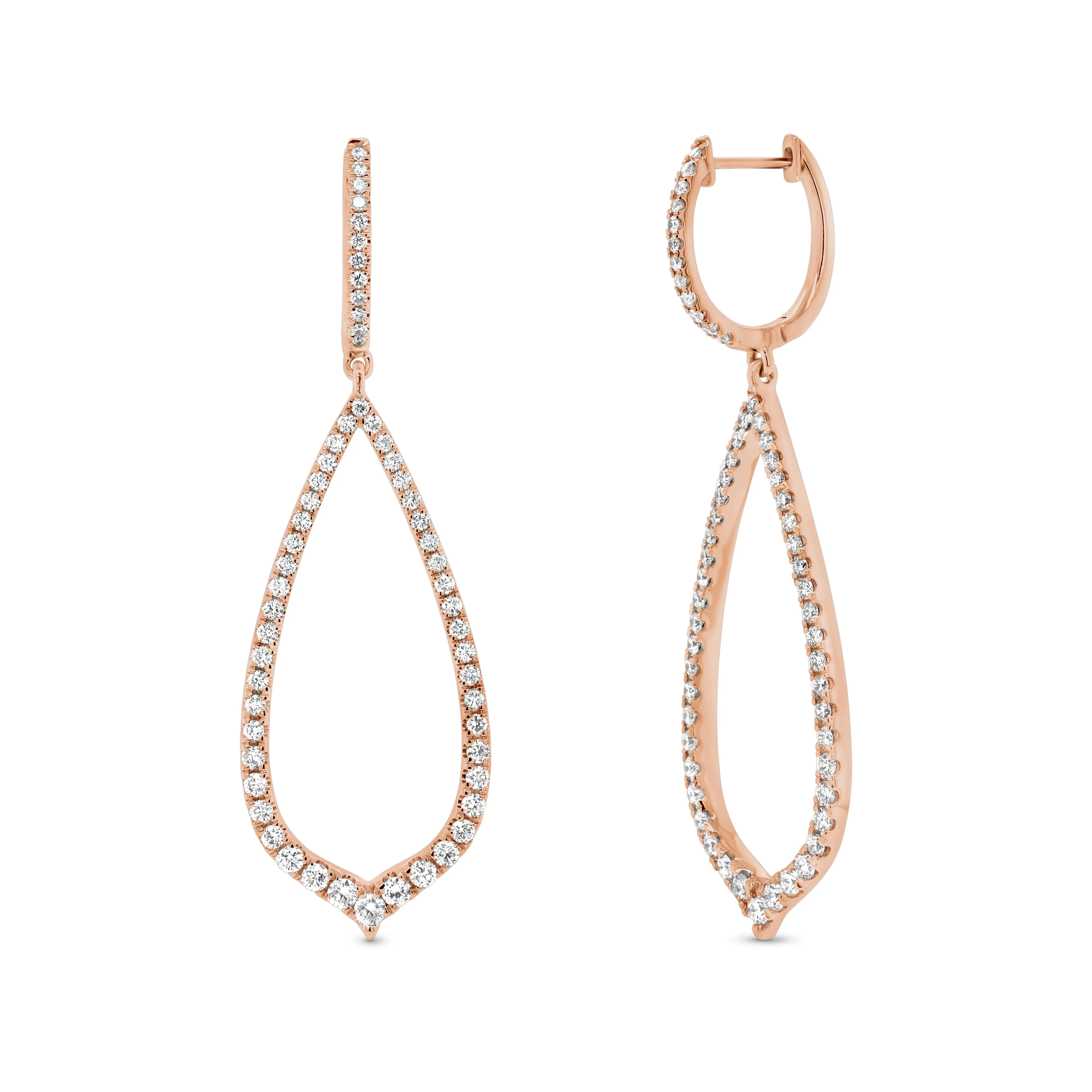 Diamond Arabesque Drop Earrings