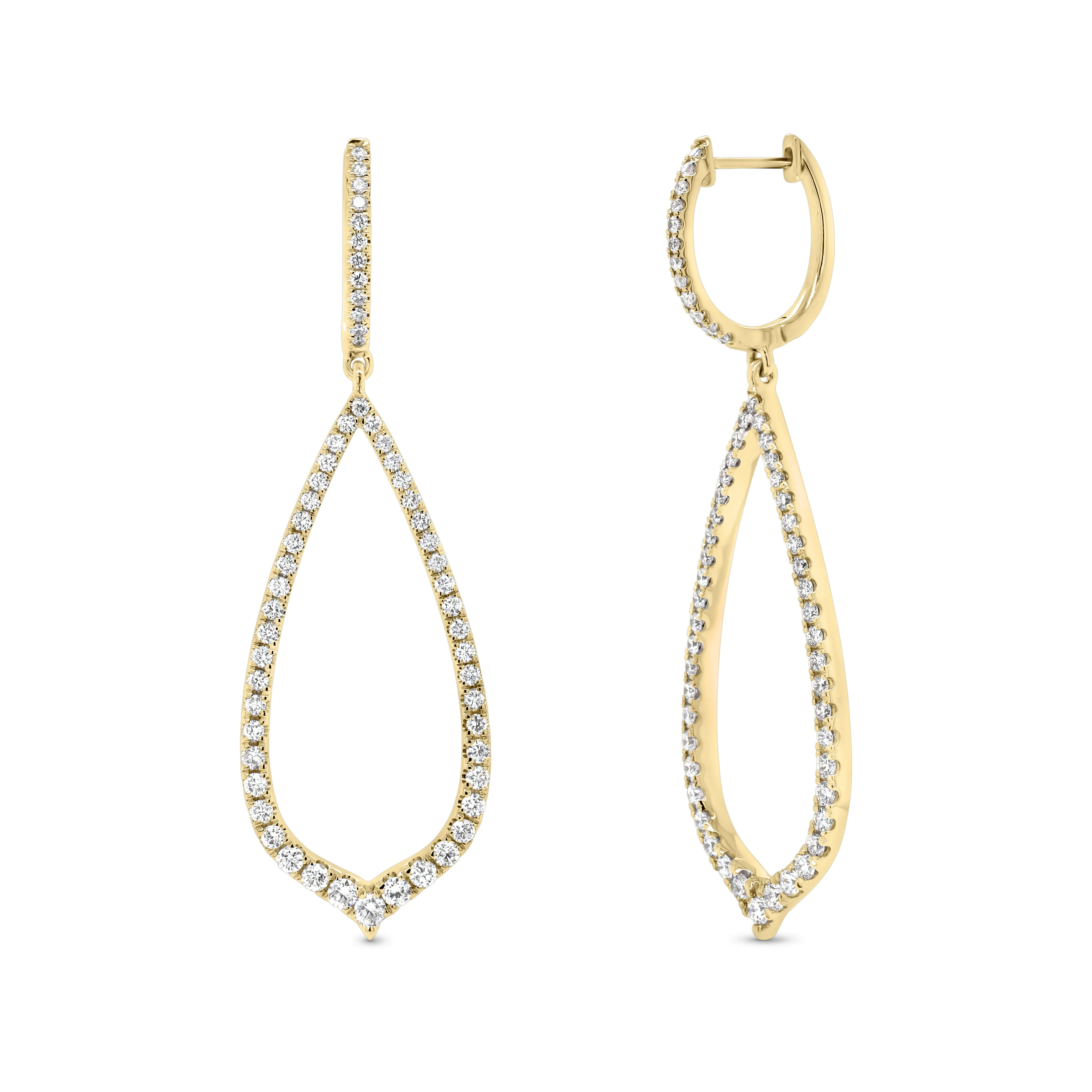 Diamond Arabesque Drop Earrings