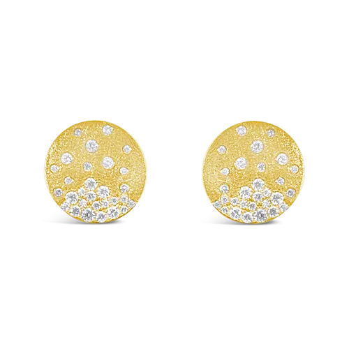 Diamond Confetti Disc Earrings