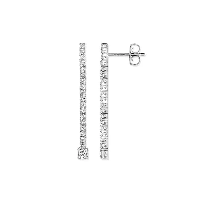 Diamond Jewellery 18ct White Gold Diamond Drop Earrings EDQ305W