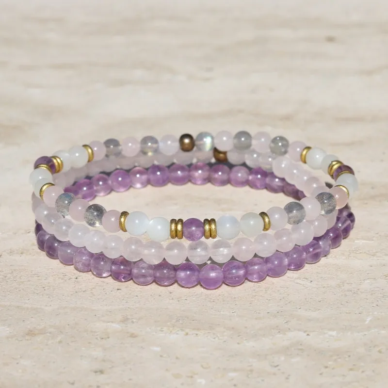 Divine Feminine Crystals Bracelet Set