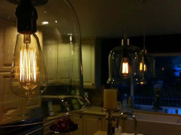 Edison Bulb - 60 Watt - 5.5 In. Length - Squirrel Cage Filament - Amber