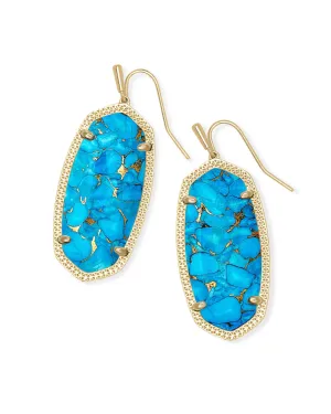 Elle Earrings Gold Turquoise