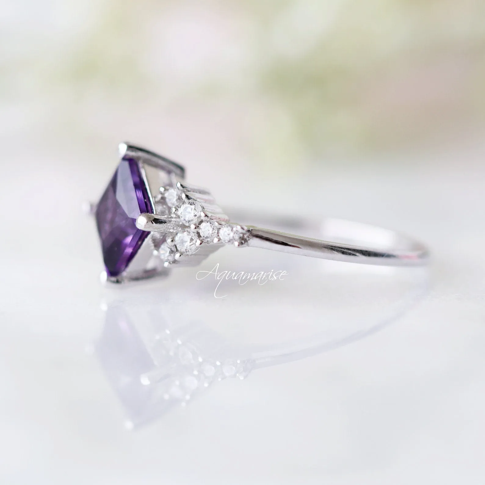 Ellie Amethyst Ring- Sterling Silver