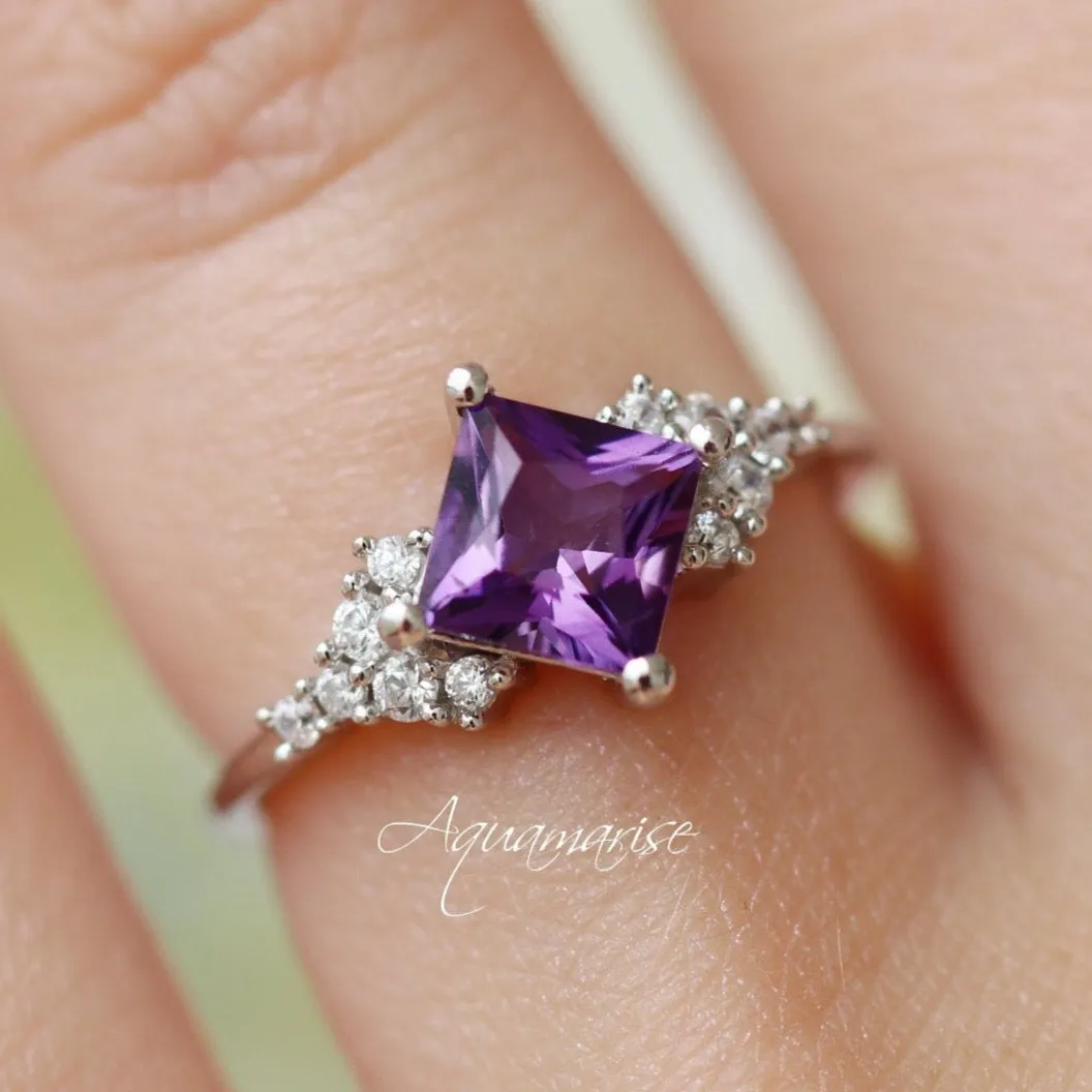 Ellie Amethyst Ring- Sterling Silver