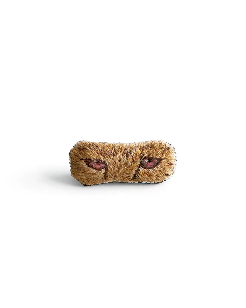 Embroidered Eye Brooch - Cheetah (OUT OF STOCK)