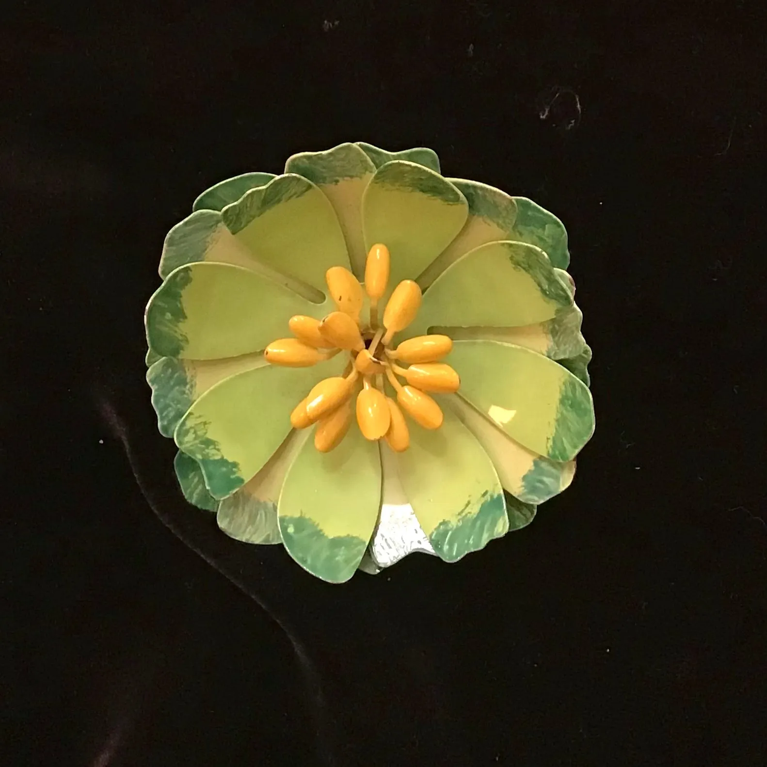 Enamel Flower Brooches