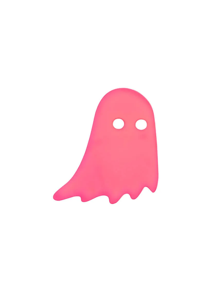 Ghost Brooch - Glow in the Dark Pink