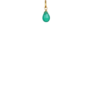 Green Onyx Briolette- May Birthstone