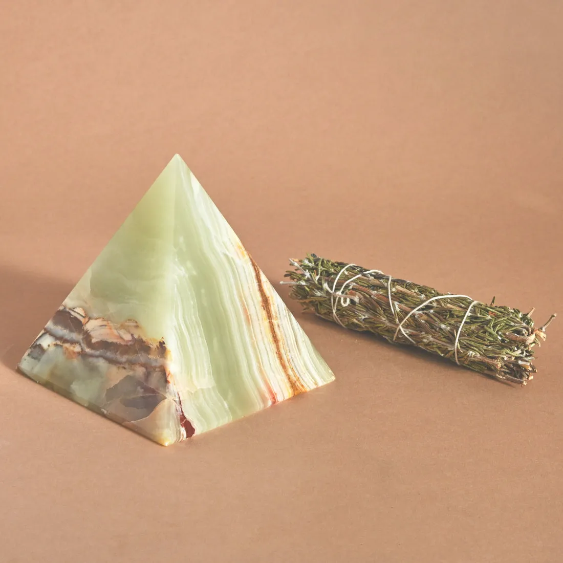 Green Onyx Pyramid