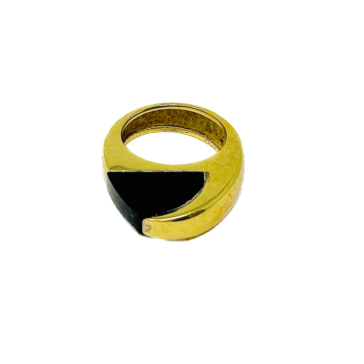 Henry Dunay 18K Gold Ring with Onyx