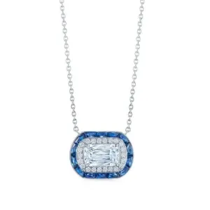 Kwiat 18K White Gold Kwiat ASHOKA® Diamond and Sapphire Necklace