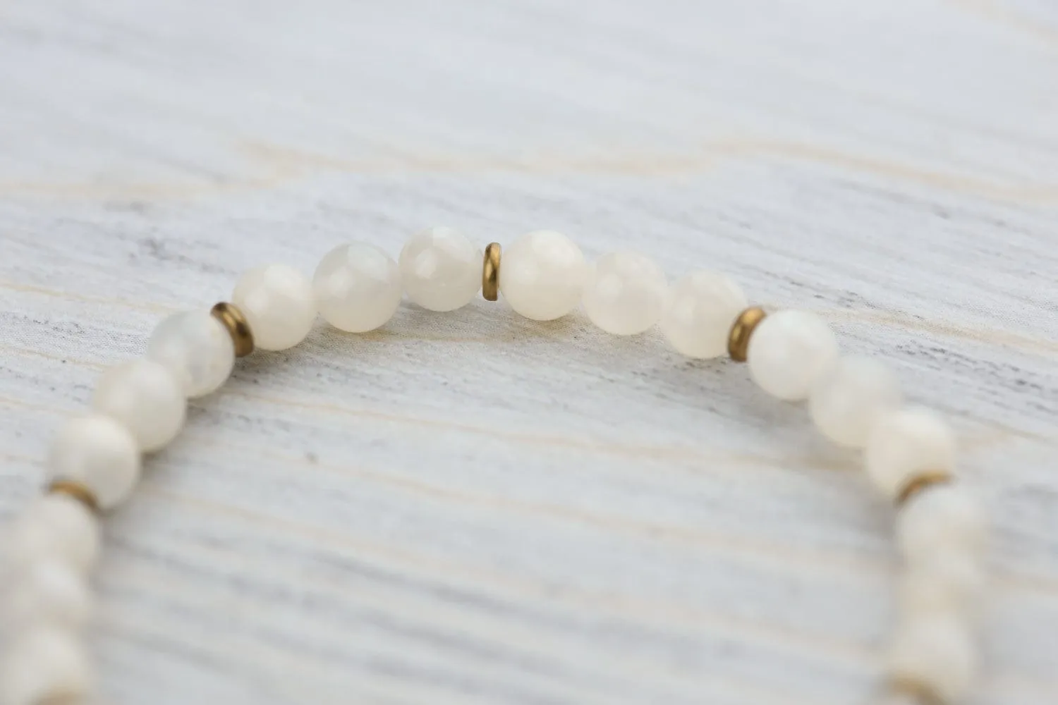 Milky Moonstone & Soothing Pearl Bracelet