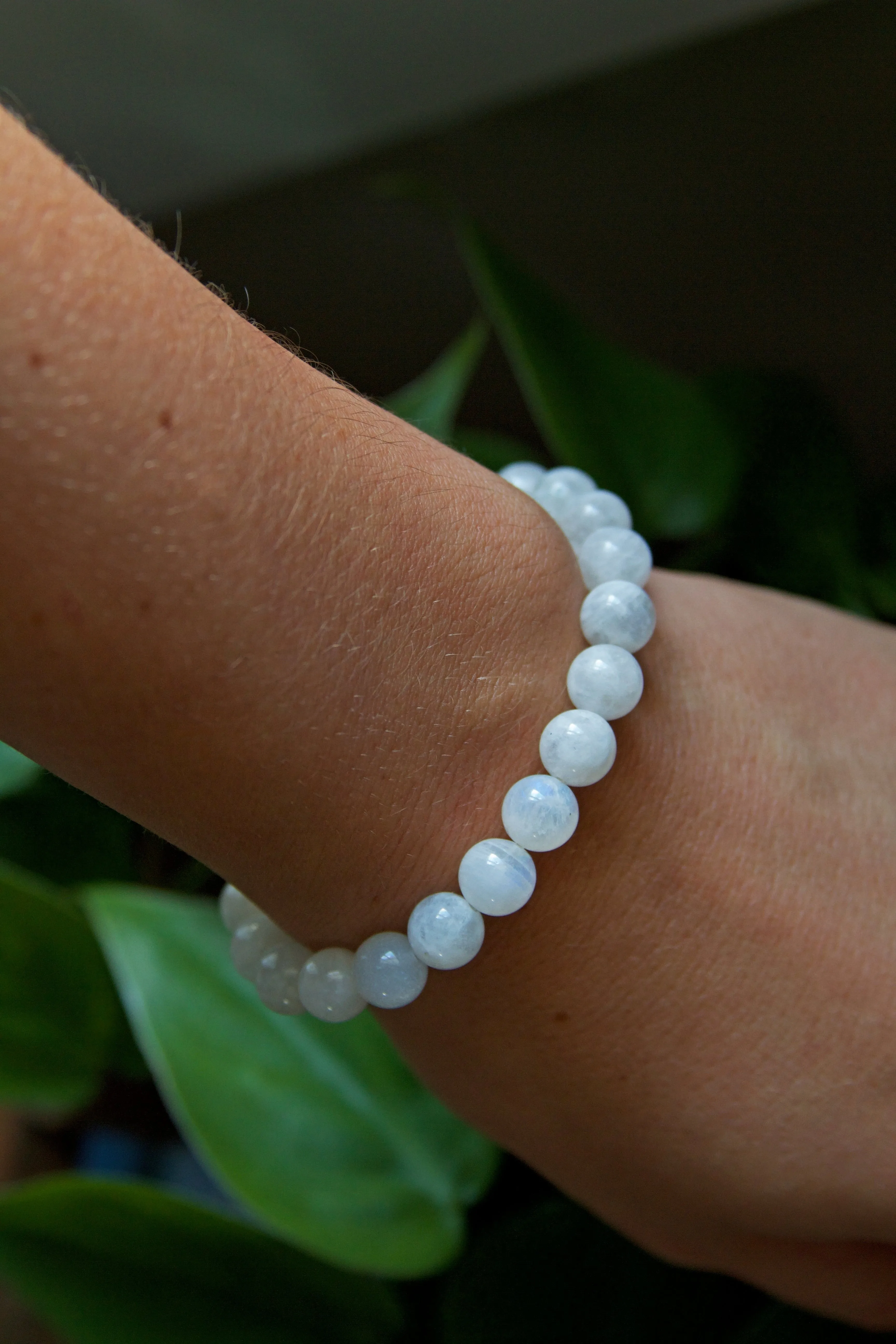 Moonstone Beaded Stretch Bracelet