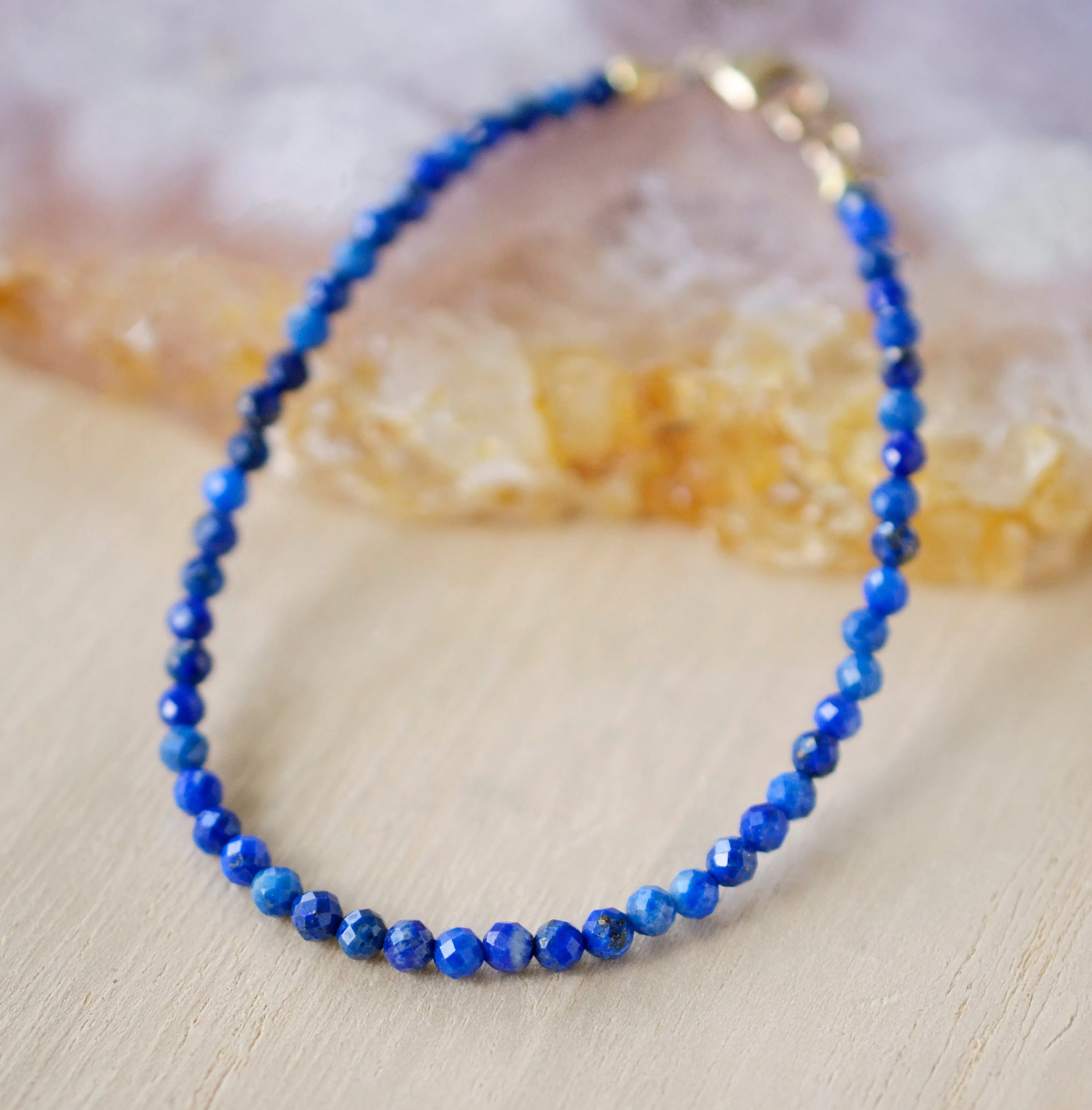 Natural Lapis Lazuli Beaded Bracelet