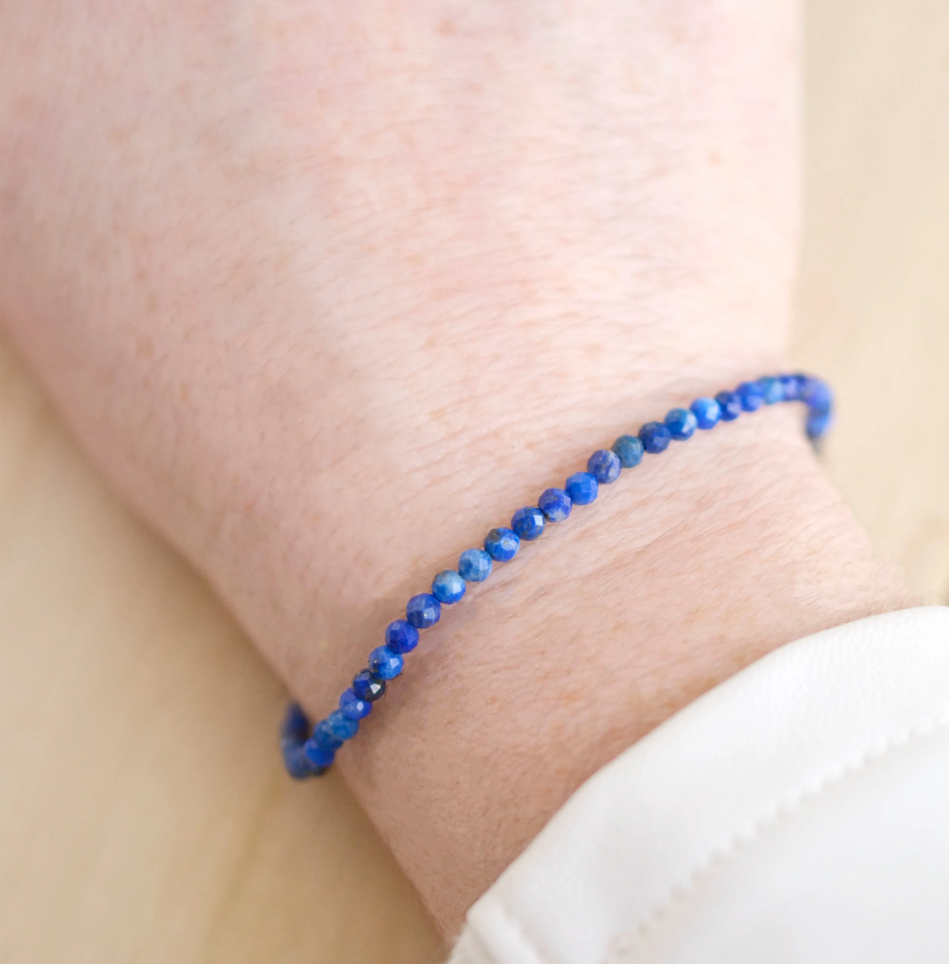 Natural Lapis Lazuli Beaded Bracelet