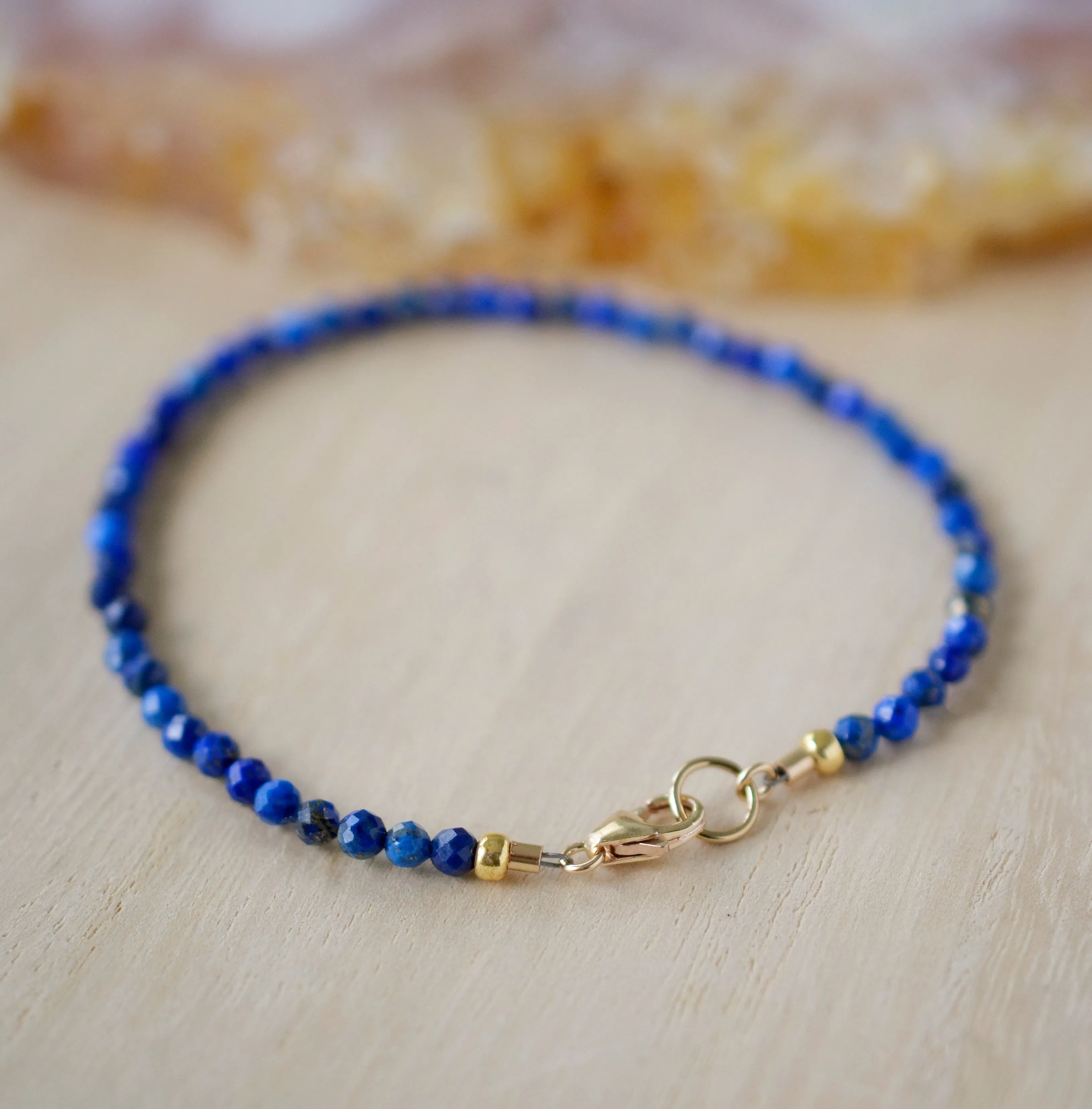 Natural Lapis Lazuli Beaded Bracelet