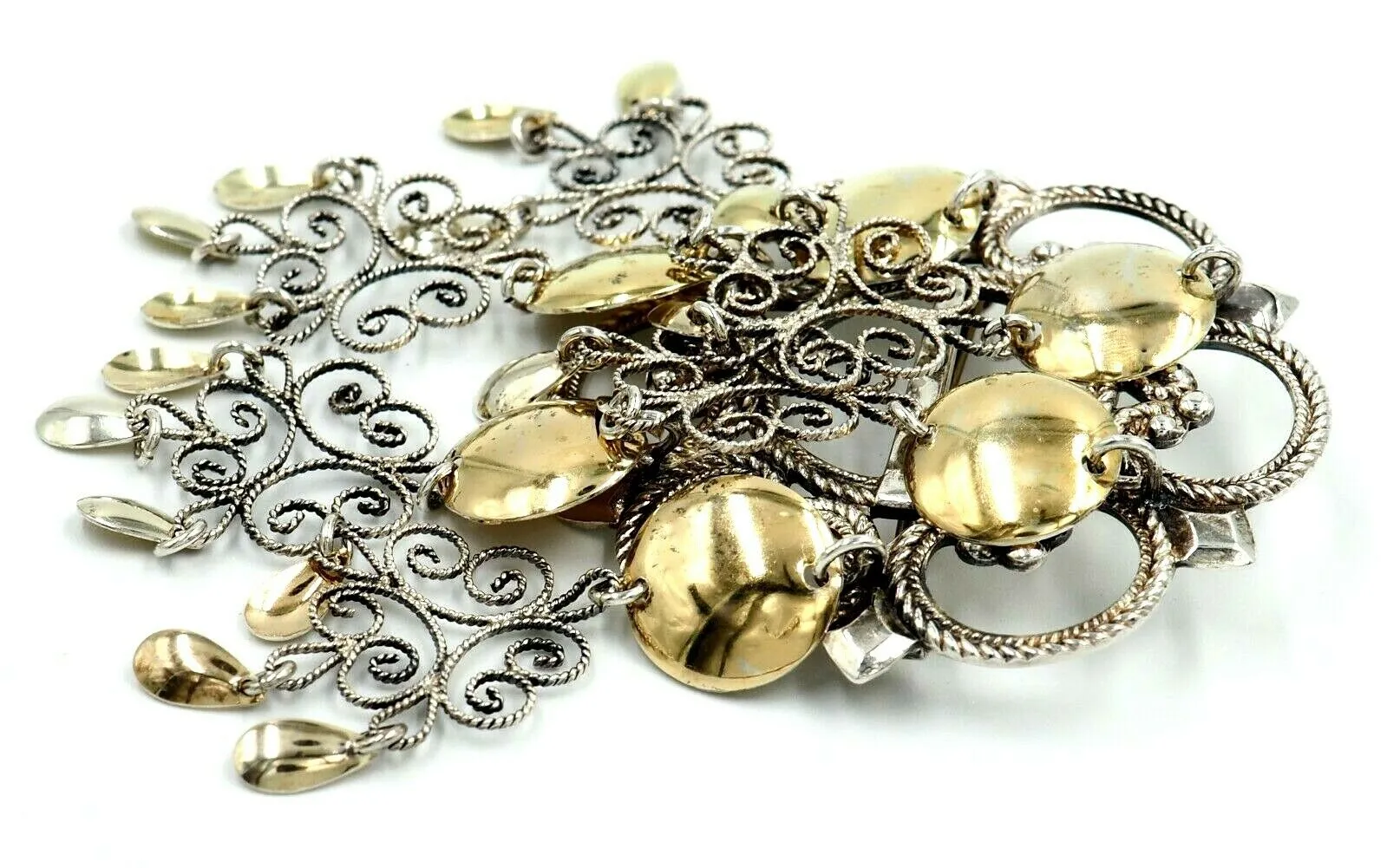 Norwegian Solje 925 Sterling Silver & Gold Plated Brooch