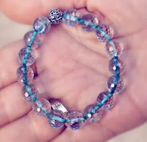 Ocean Blue Quartz Genuine Crystal Bracelet