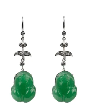 Olympia Jade Frog Earrings