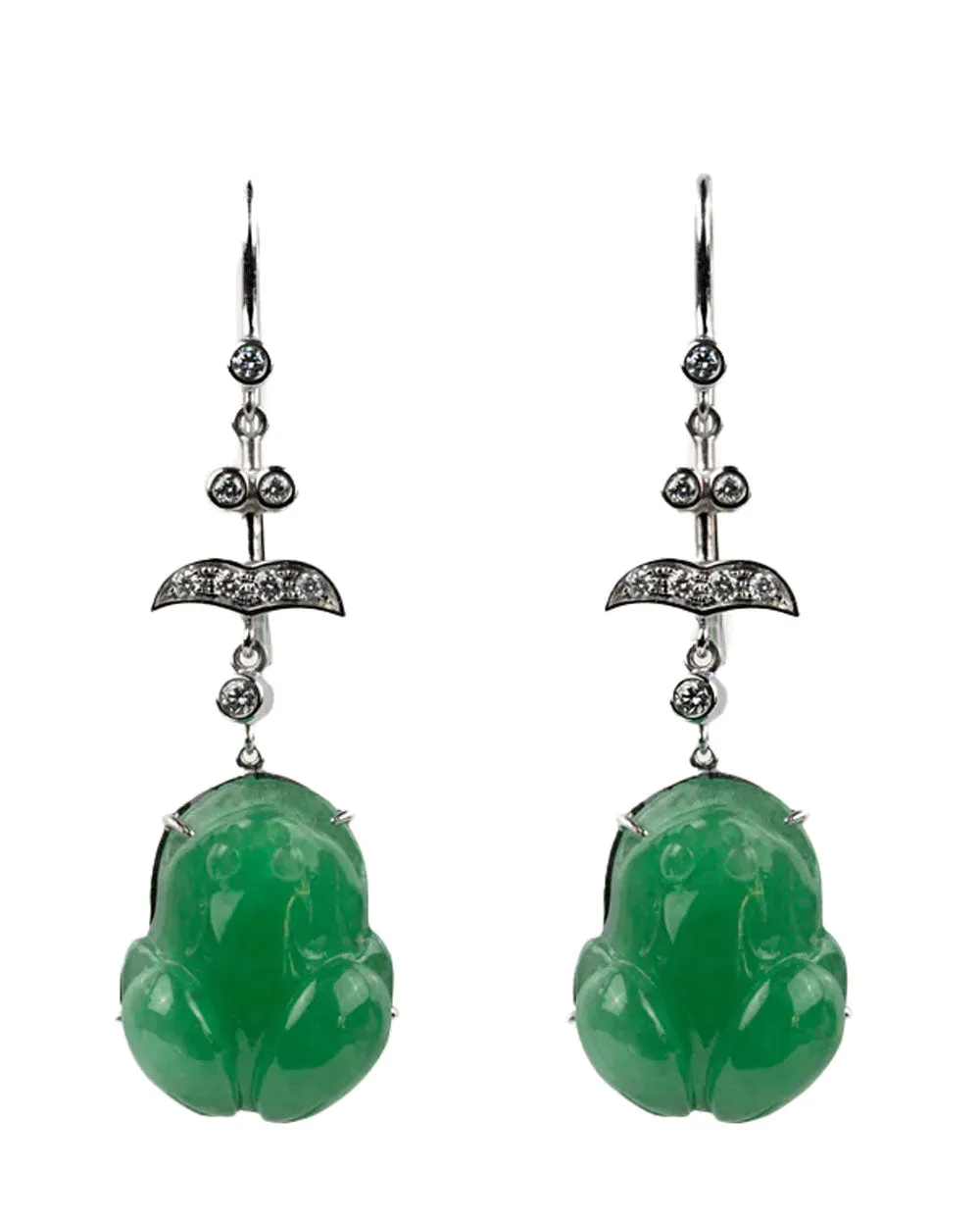 Olympia Jade Frog Earrings