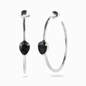 Onyx Hoop Earrings