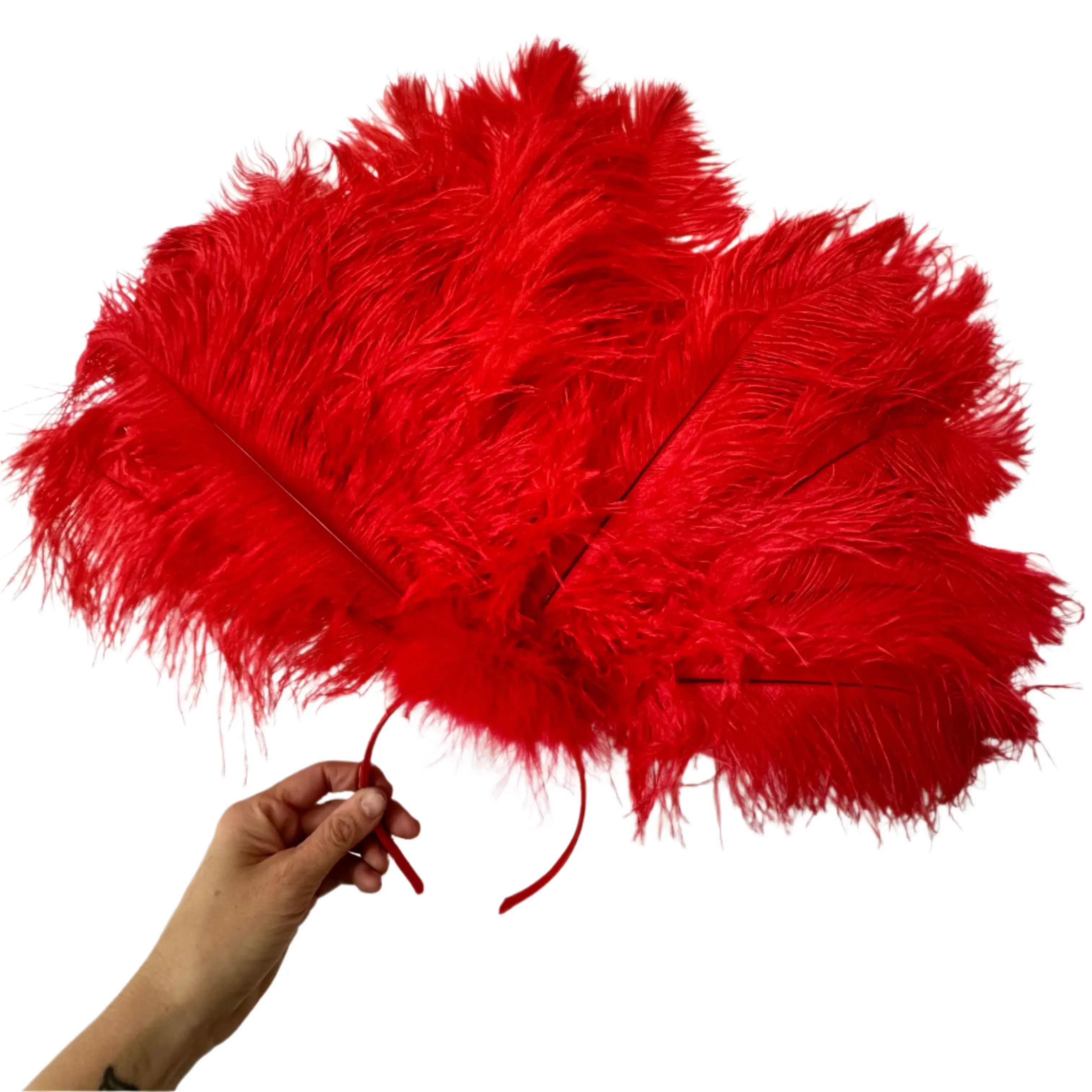 Ostrich Feather Drab Carnival Showgirl Costume Headdress