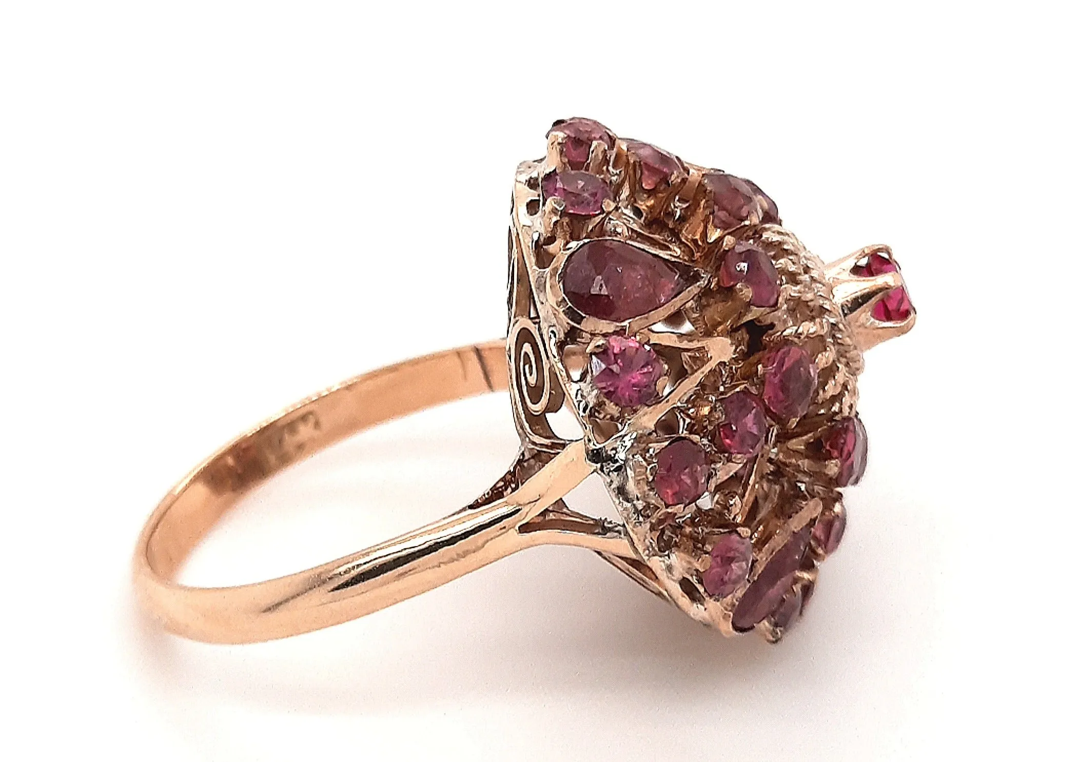 Pink Sapphire 14ct Yellow Gold Dress Ring