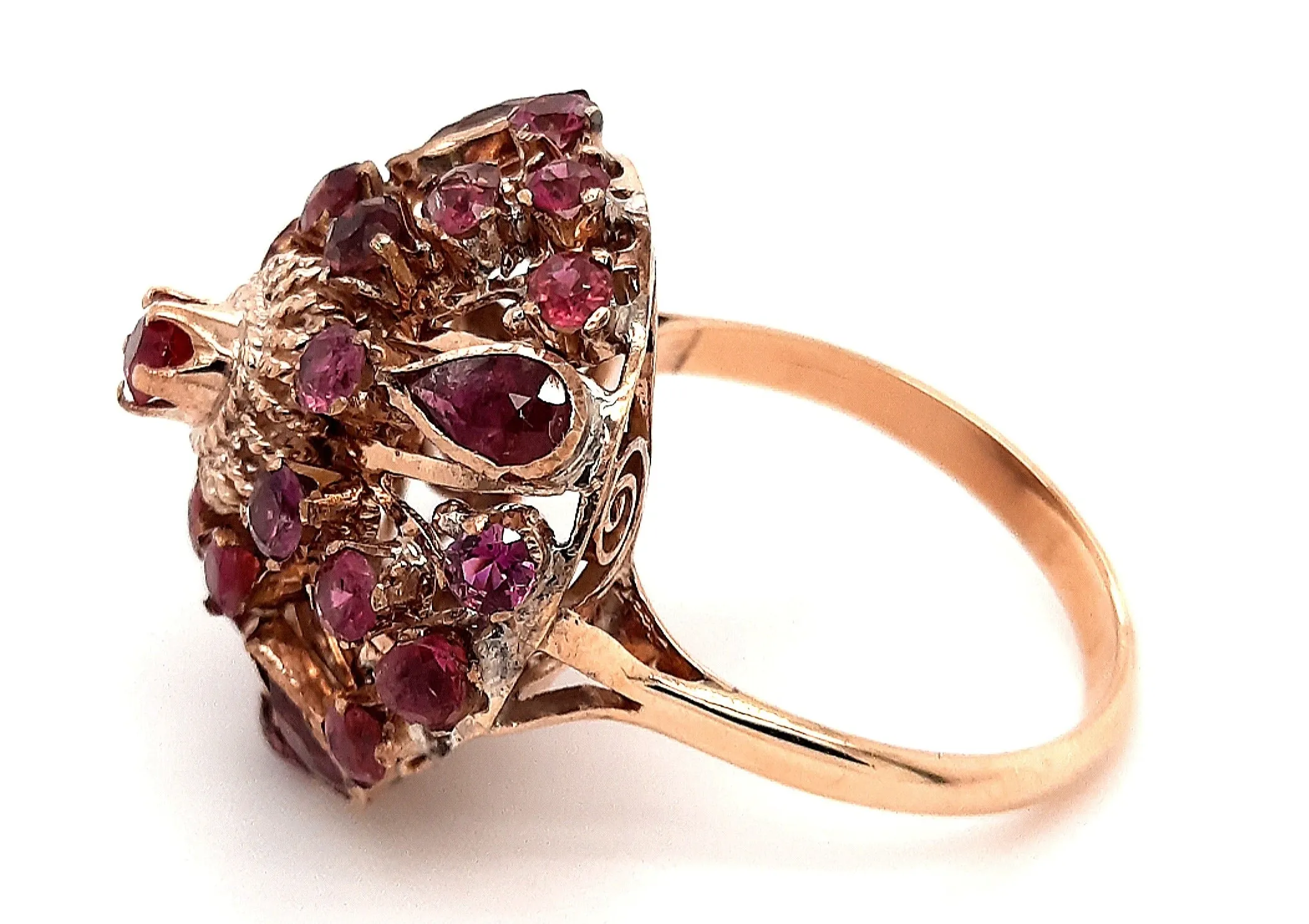 Pink Sapphire 14ct Yellow Gold Dress Ring