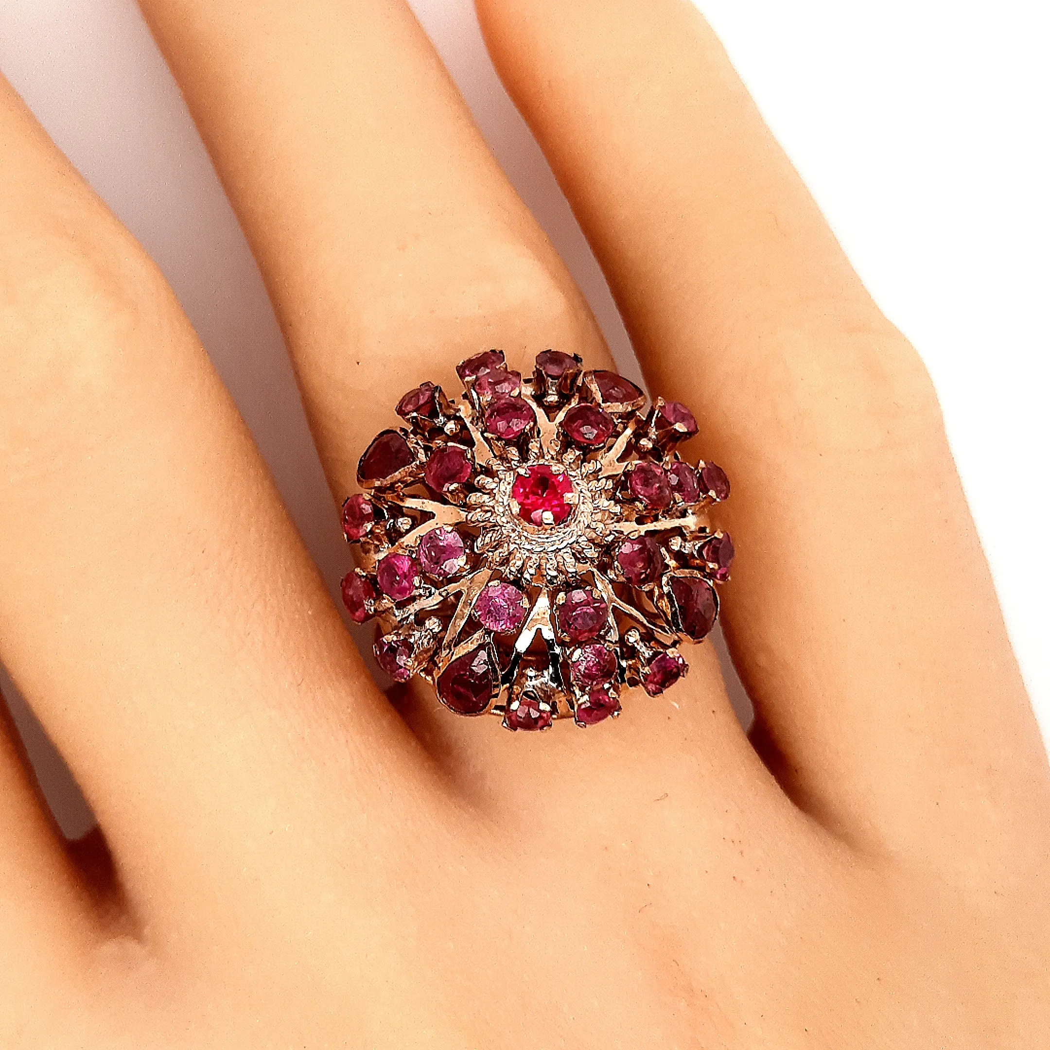 Pink Sapphire 14ct Yellow Gold Dress Ring