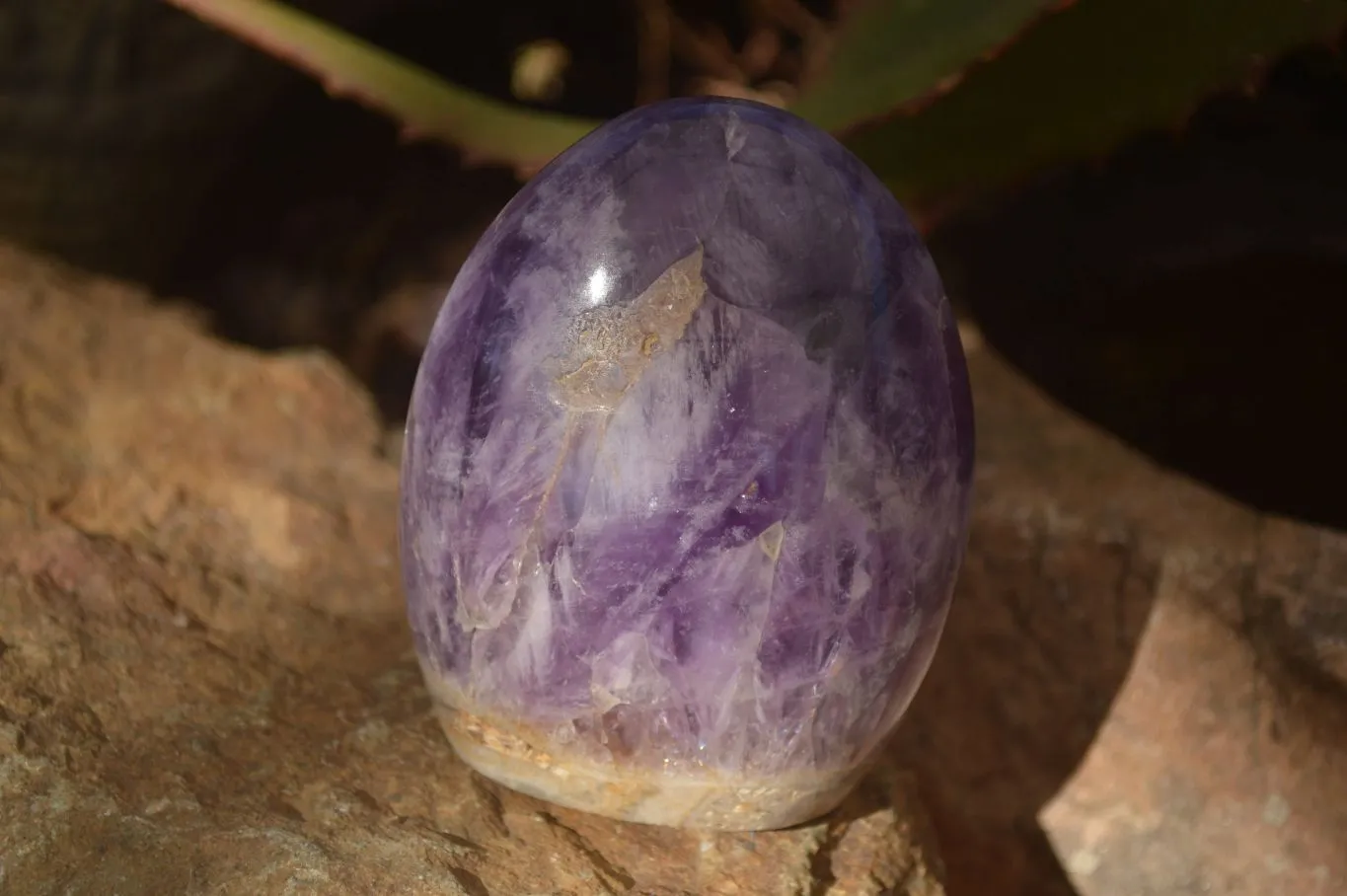 Polished  Dream Amethyst Standing Free Forms x 6 From Madagascar