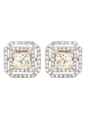 Princess Diamond Stud Earrings | 2.23 Carats