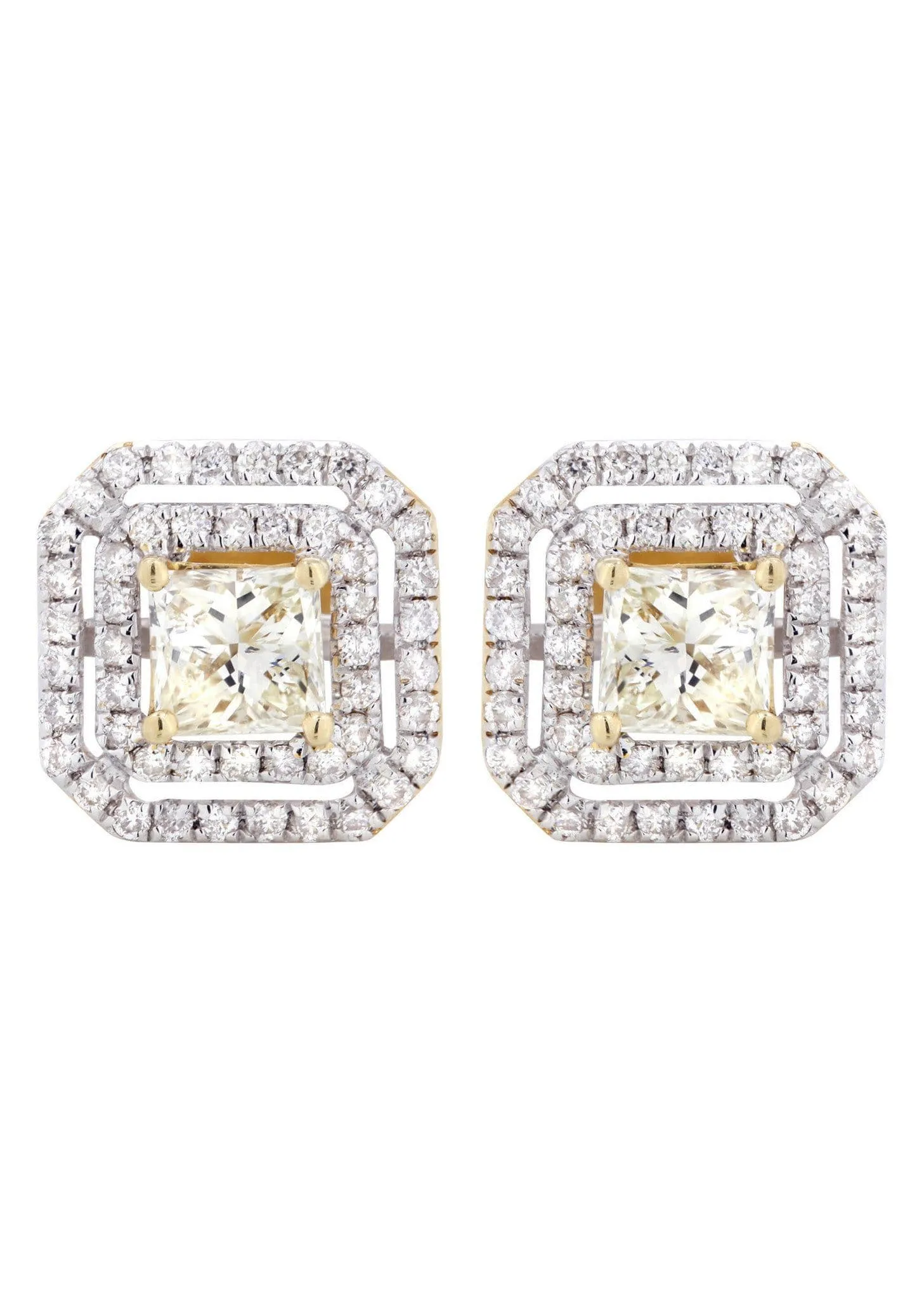 Princess Diamond Stud Earrings | 2.23 Carats