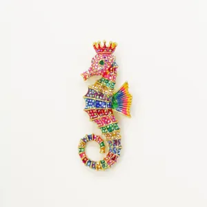 Royal Seahorse Brooch