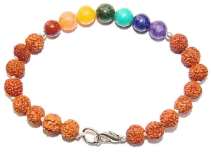 Rudraksha and Chakra beads bracelet