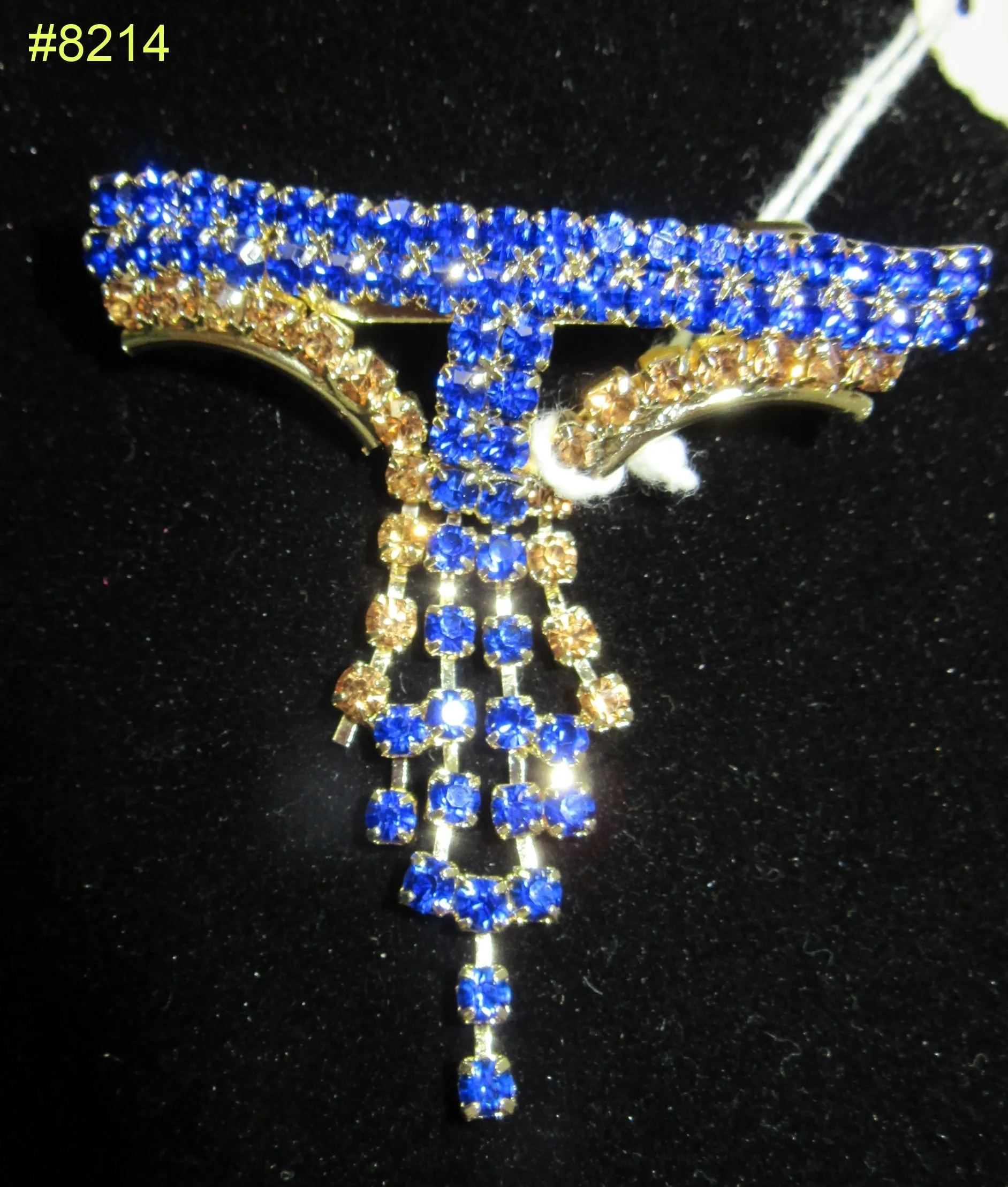 Saree Pin 8214 Indian Sari Crystal Zircon Brooch Pin