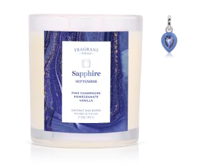 September Sapphire Birthstone Charm - Jewel Candle