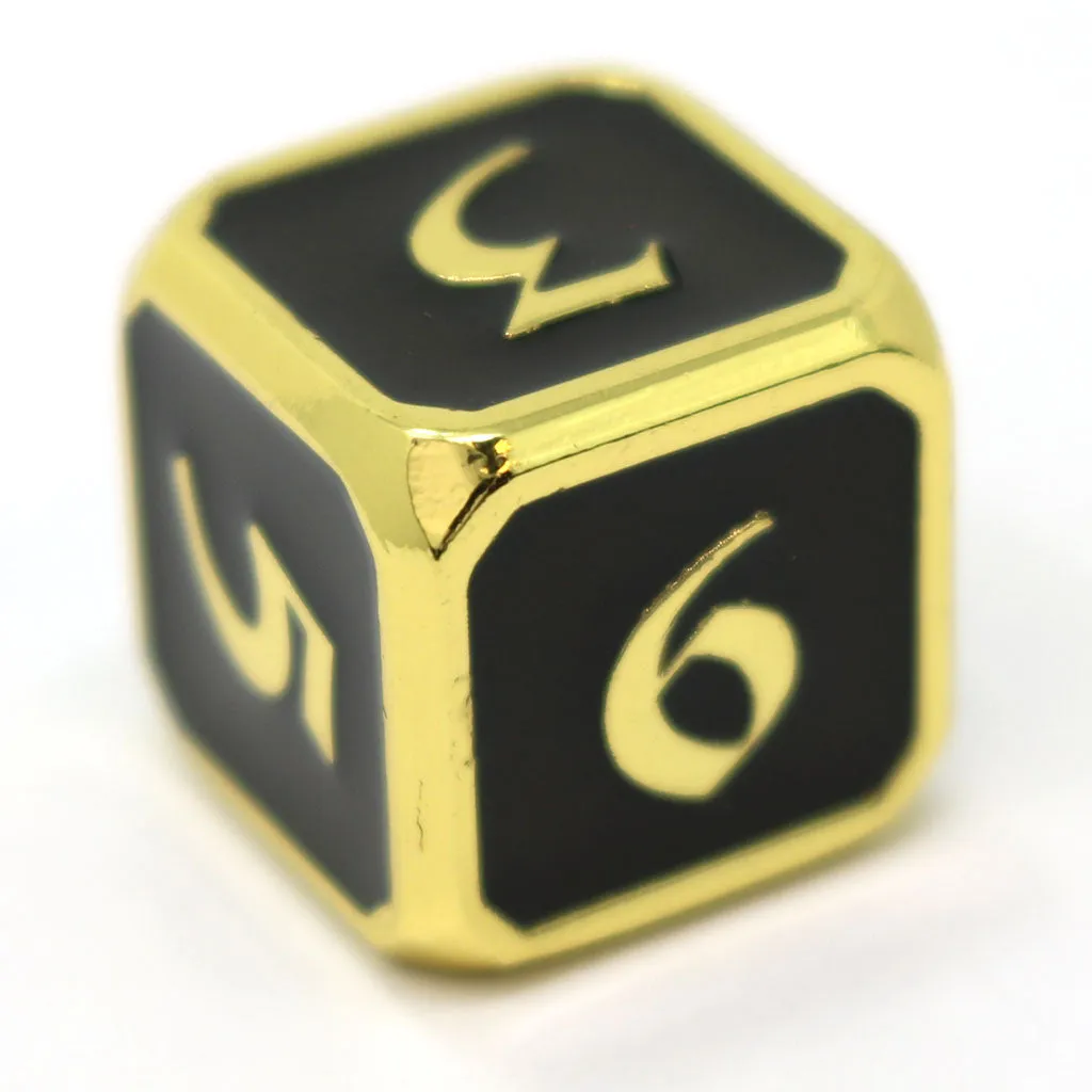 Single d6 - Mythica Gold Onyx