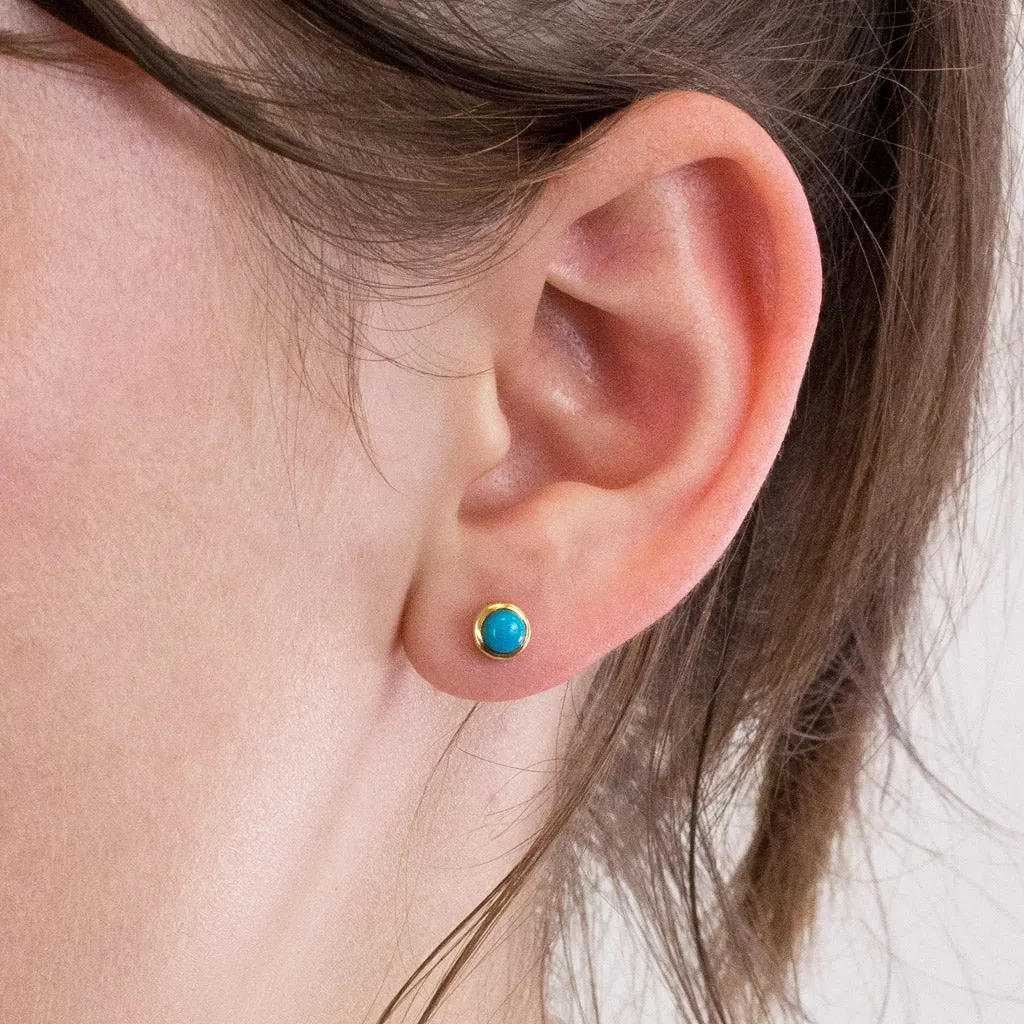 Sleeping Beauty Turquoise Stud Earrings