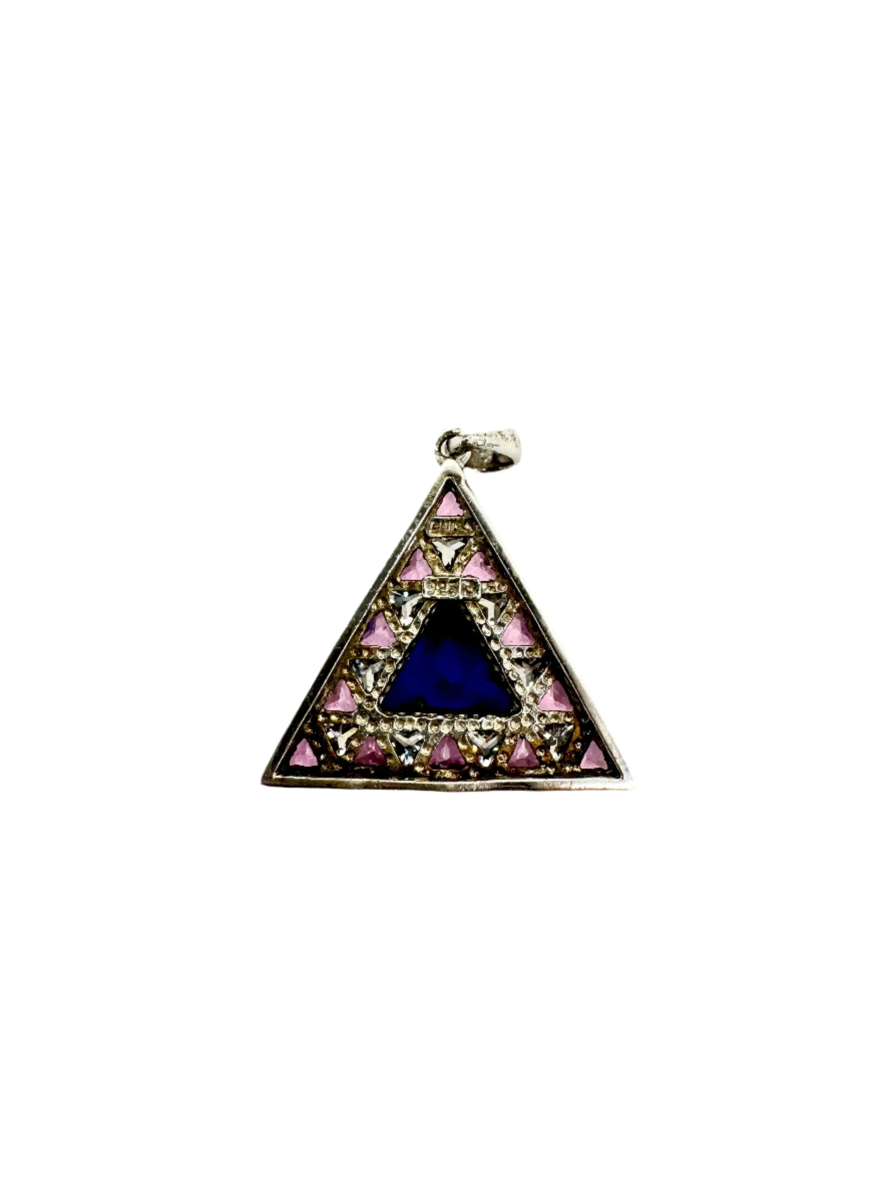 Sterling & Sapphire Pendant 1990s