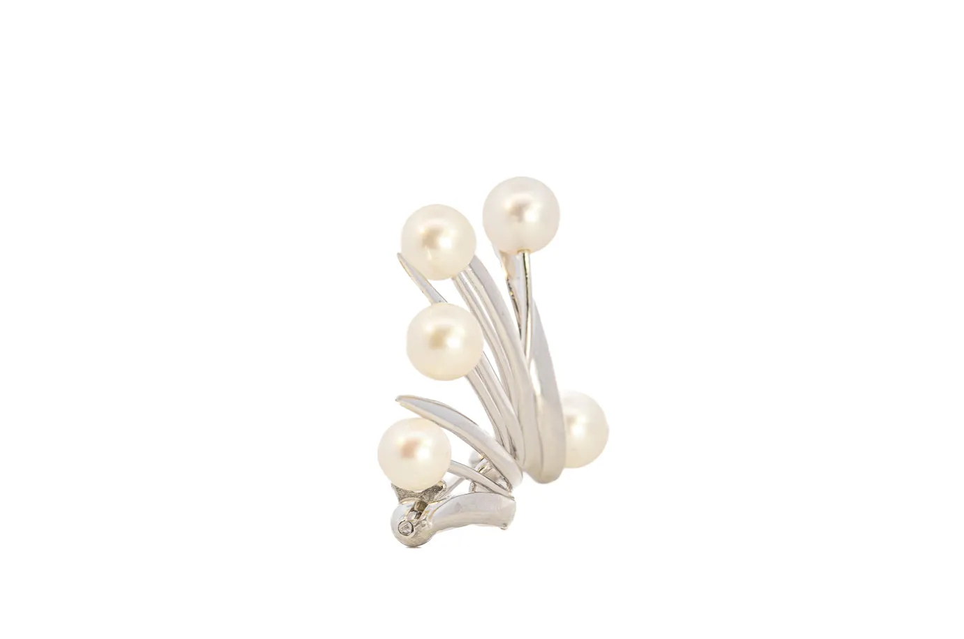 Sterling Silver Mikimoto Pearl Brooch