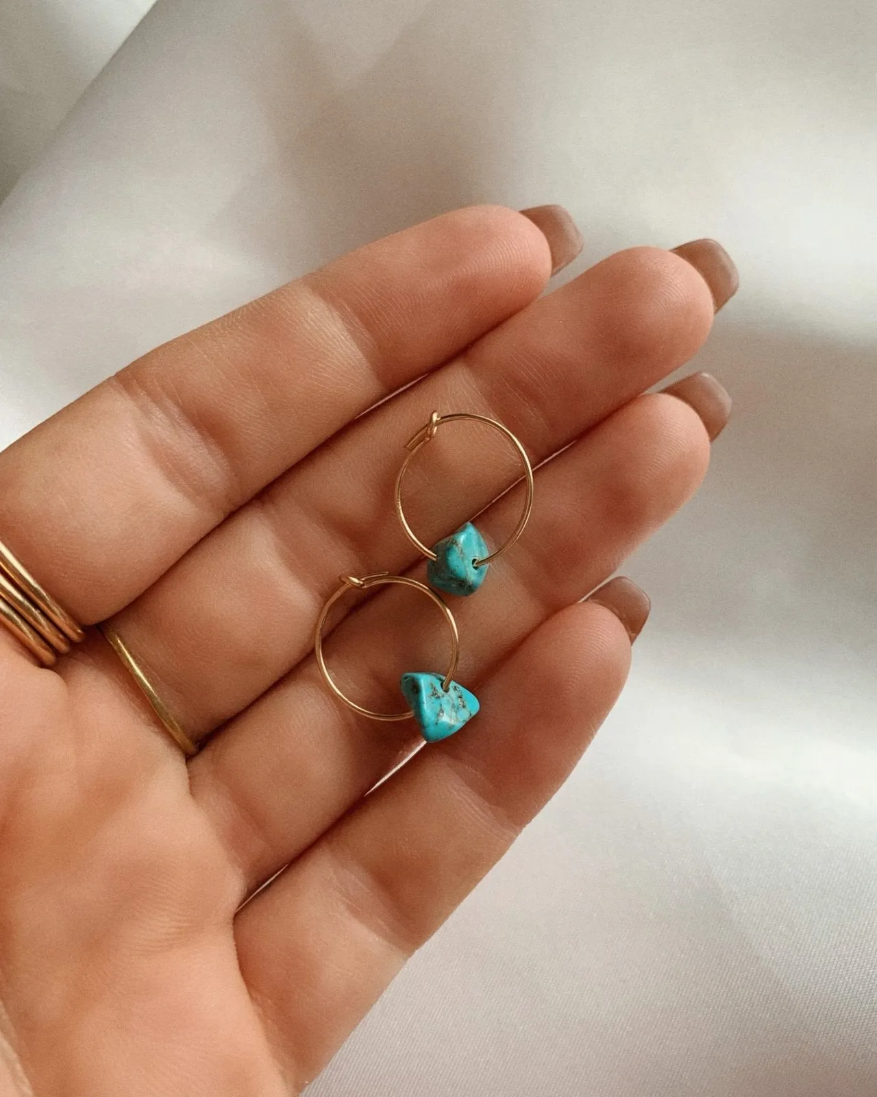 Turquoise Hoop Earrings