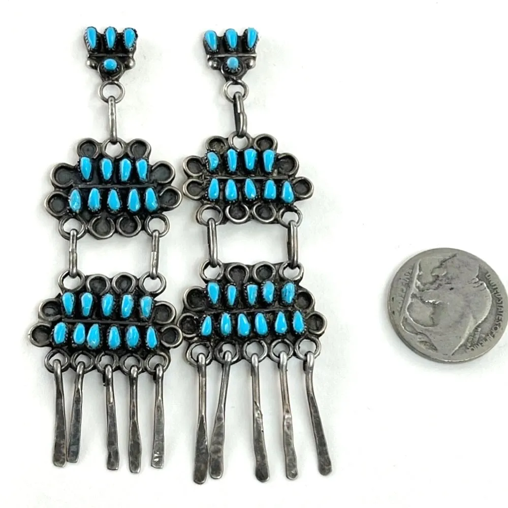 Vintage Zuni Rain Cloud Earrings