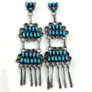 Vintage Zuni Rain Cloud Earrings