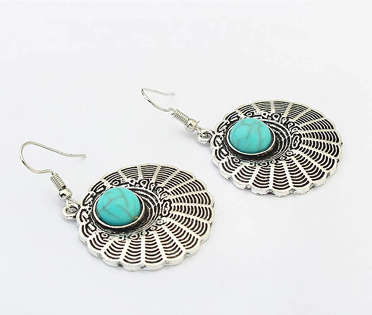 Yellow Chimes Fancy party ware Bohemian Turquoise Alloy Drop Earring for Women and Girls